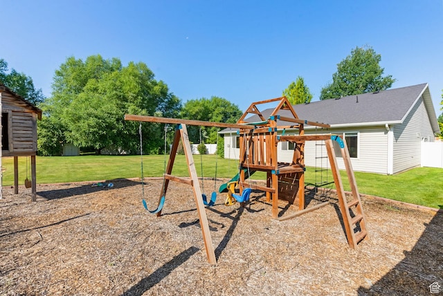 888 S Mallard Loop W, Logan, UT 84321 - view of playground featuring a lawn