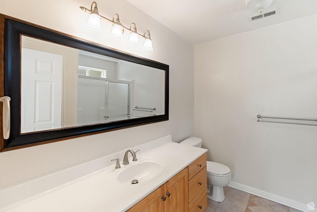 888 S Mallard Loop W, Logan, UT 84321 - bathroom with vanity, a shower with door, and tile patterned flooring