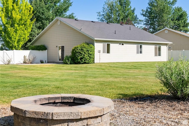 888 S Mallard Loop W, Logan, UT 84321 - rear view of property with a fire pit