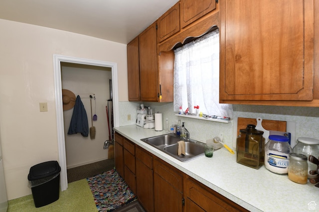 2758 Fowler Ave, Ogden, UT 84403 - kitchen with light countertops and brown cabinets