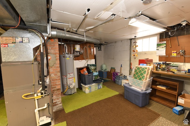 2758 Fowler Ave, Ogden, UT 84403 - basement featuring gas water heater and heating unit