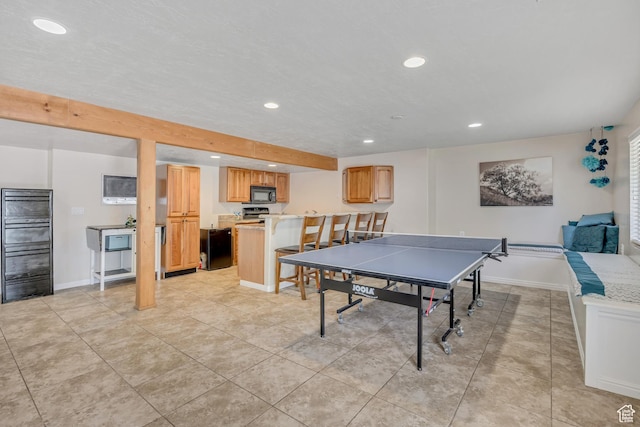 11645 S Keystone Dr, South Jordan, UT 84009 - rec room featuring recessed lighting and light tile patterned floors