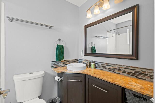632 W 100 N, Spanish Fork, UT 84660 - full bathroom featuring tasteful backsplash, vanity, and a shower