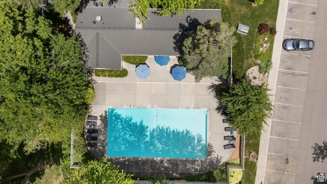 5544 S Springtree Ln E Unit H, Salt Lake City, UT 84107 - aerial view of a pool area