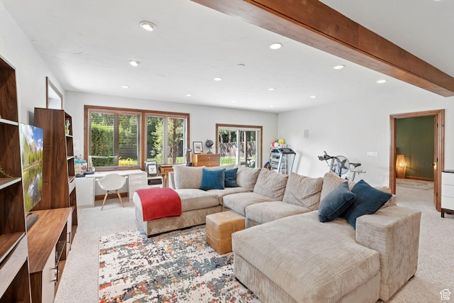 3231 E Lantern Hill Ct S, Cottonwood Heights, UT 84093 - living room with carpet floors and recessed lighting