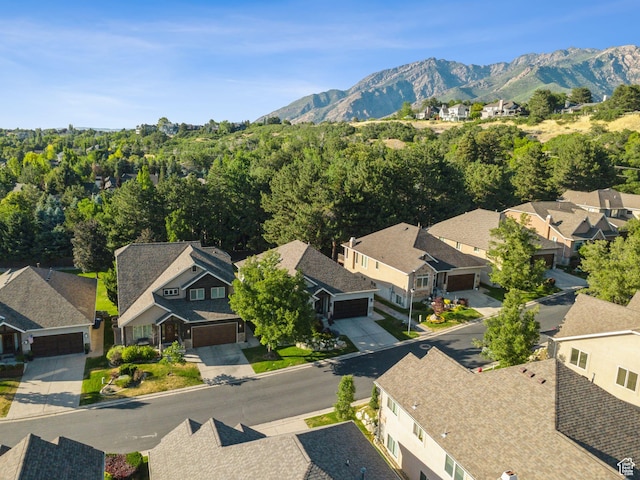 3231 E Lantern Hill Ct S, Cottonwood Heights, UT 84093 - aerial perspective of suburban area featuring a mountainous background