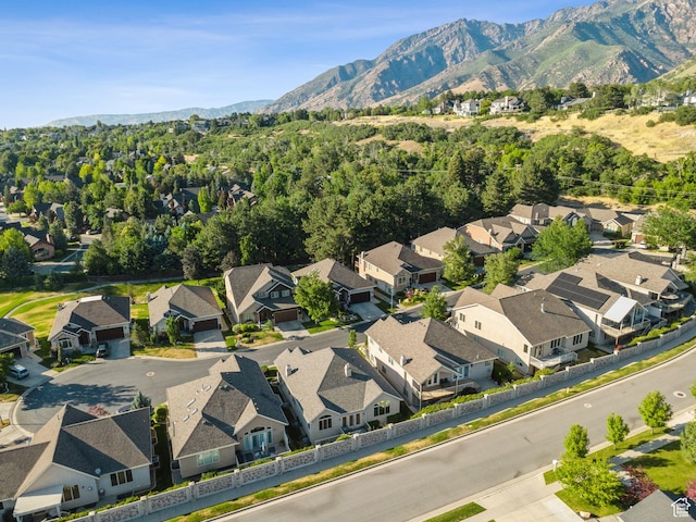 3231 E Lantern Hill Ct S, Cottonwood Heights, UT 84093 - aerial view of property's location with a mountainous background and nearby suburban area