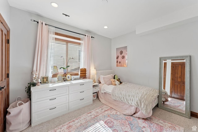 3231 E Lantern Hill Ct S, Cottonwood Heights, UT 84093 - bedroom with light carpet and recessed lighting