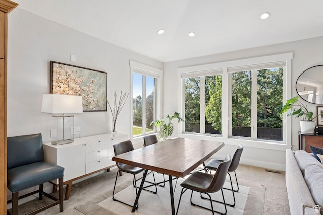 3231 E Lantern Hill Ct S, Cottonwood Heights, UT 84093 - dining room featuring recessed lighting and light colored carpet