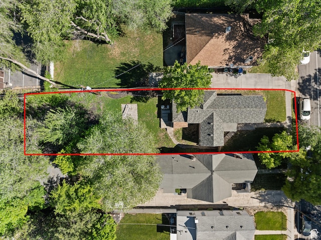 922 S 400 E, Salt Lake City, UT 84111 - aerial overview of property's location with property parcel outlined