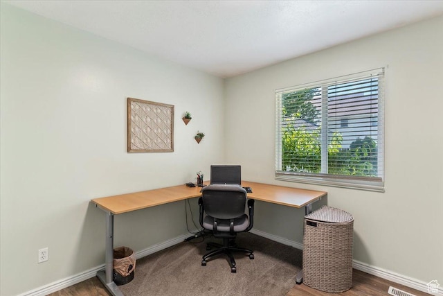 883 E 1775 N, North Ogden, UT 84414 - home office featuring baseboards and wood finished floors