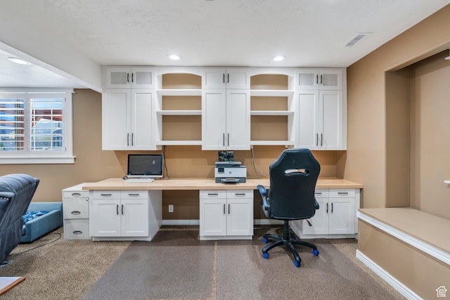 2541 S 1400 W, Woods Cross, UT 84087 - carpeted home office with built in study area and recessed lighting