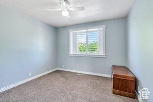 2541 S 1400 W, Woods Cross, UT 84087 - unfurnished room featuring a ceiling fan and carpet floors