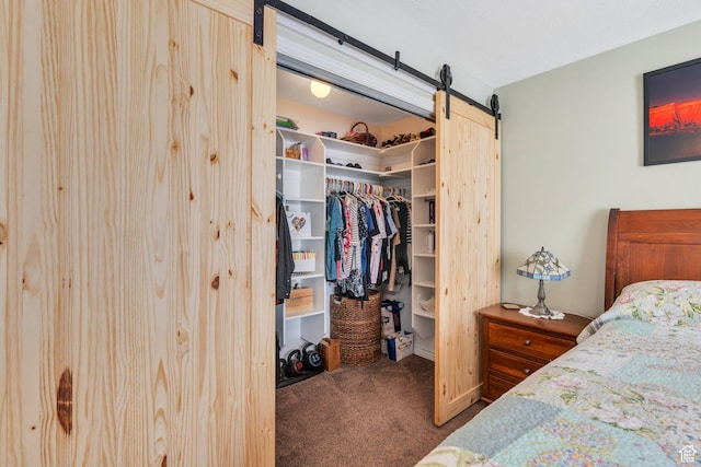 2541 S 1400 W, Woods Cross, UT 84087 - carpeted bedroom featuring a barn door, a walk in closet, and a closet