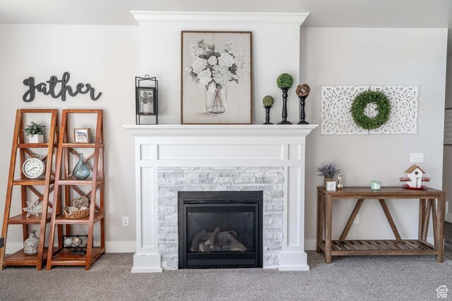 16 N 1000 E, Hyde Park, UT 84318 - detailed view of carpet and a fireplace