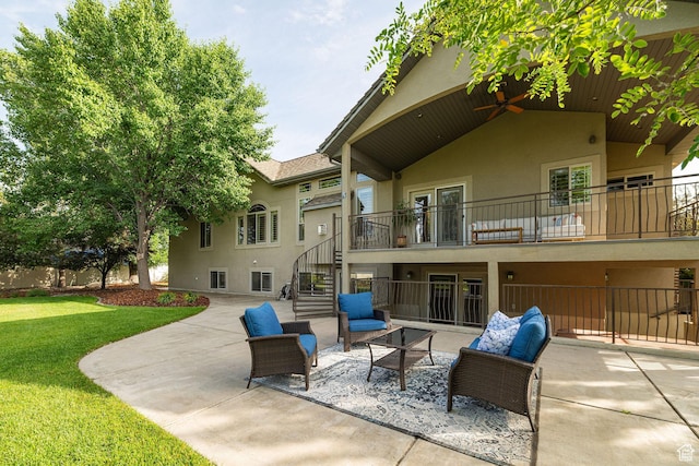 2989 W 2600 S, West Haven, UT 84401 - view of patio / terrace featuring stairs and an outdoor hangout area