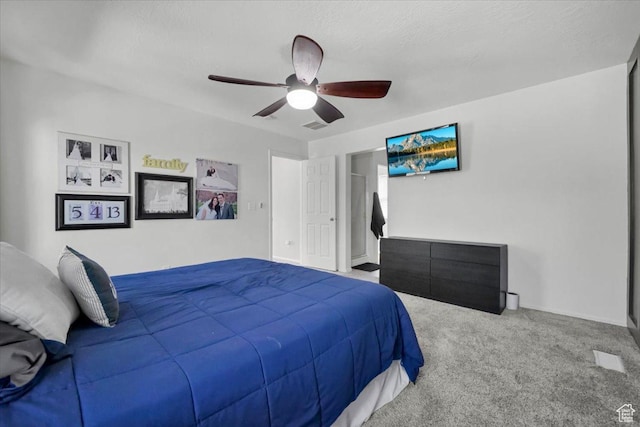 4439 W Mille Lacs Dr, South Jordan, UT 84009 - carpeted bedroom featuring a ceiling fan