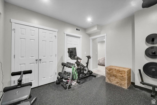 4439 W Mille Lacs Dr, South Jordan, UT 84009 - workout room featuring baseboards and recessed lighting