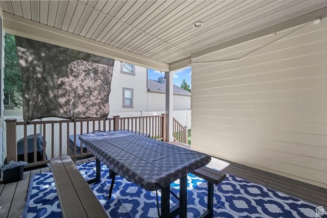 4439 W Mille Lacs Dr, South Jordan, UT 84009 - wooden terrace featuring outdoor dining space