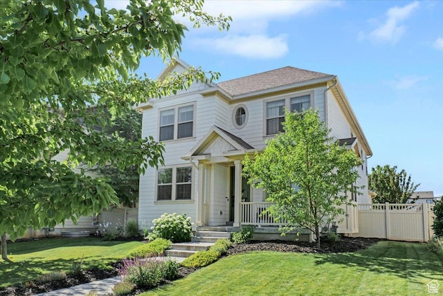 4439 W Mille Lacs Dr, South Jordan, UT 84009 - view of front of house featuring covered porch and roof with shingles