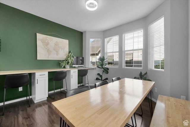 4439 W Mille Lacs Dr, South Jordan, UT 84009 - home office with dark wood finished floors and baseboards