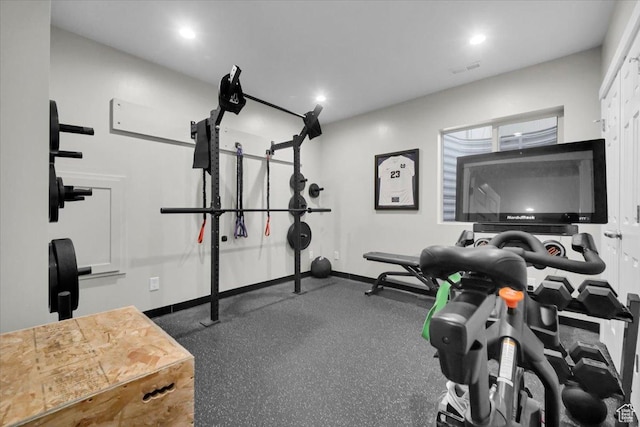 4439 W Mille Lacs Dr, South Jordan, UT 84009 - exercise room featuring recessed lighting