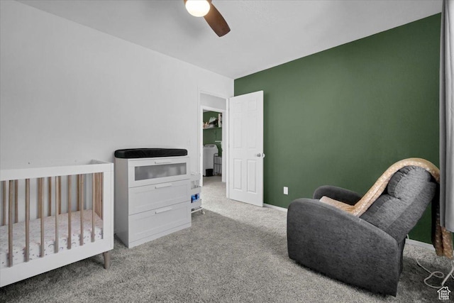 4439 W Mille Lacs Dr, South Jordan, UT 84009 - carpeted bedroom with a ceiling fan