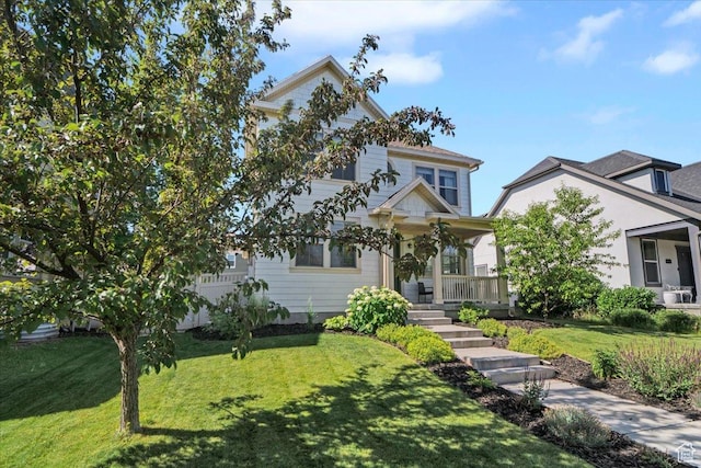 4439 W Mille Lacs Dr, South Jordan, UT 84009 - view of front of home with a front yard and covered porch