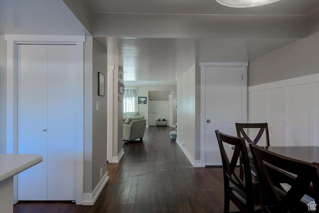4879 S 1690 E, Holladay, UT 84117 - hallway with dark wood finished floors and baseboards