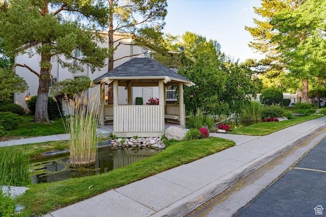4879 S 1690 E, Holladay, UT 84117 - surrounding community featuring a gazebo and a garden pond