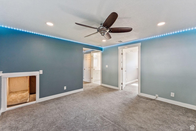 786 S Lindon Ct W, Logan, UT 84321 - unfurnished bedroom with recessed lighting, carpet, and a ceiling fan