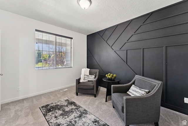 5488 W Tower Arch Ln, Herriman, UT 84096 - sitting room with a textured ceiling and carpet floors