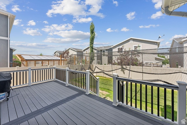 5488 W Tower Arch Ln, Herriman, UT 84096 - deck featuring a residential view and a fenced backyard