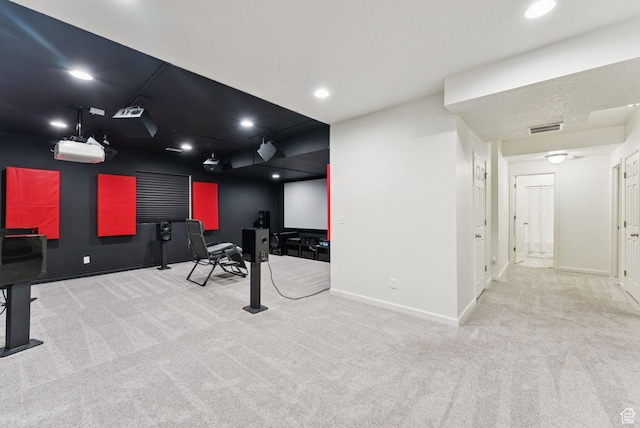 5488 W Tower Arch Ln, Herriman, UT 84096 - workout room with carpet flooring and recessed lighting