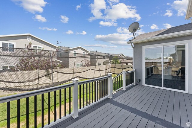 5488 W Tower Arch Ln, Herriman, UT 84096 - deck featuring a residential view