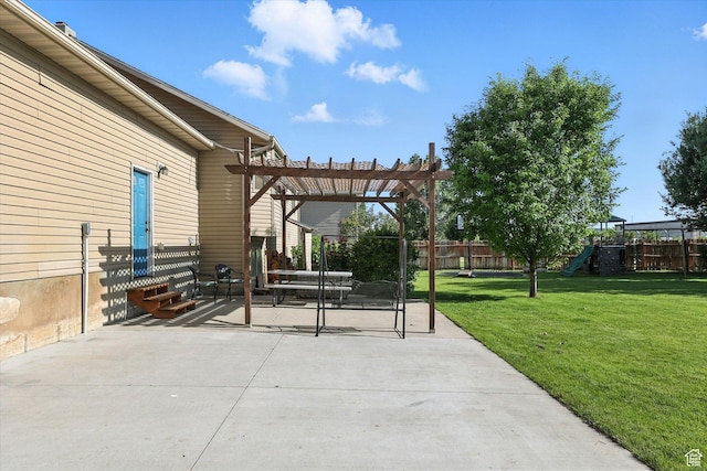 496 S 3rd E, Preston, ID 83263 - view of patio featuring a pergola