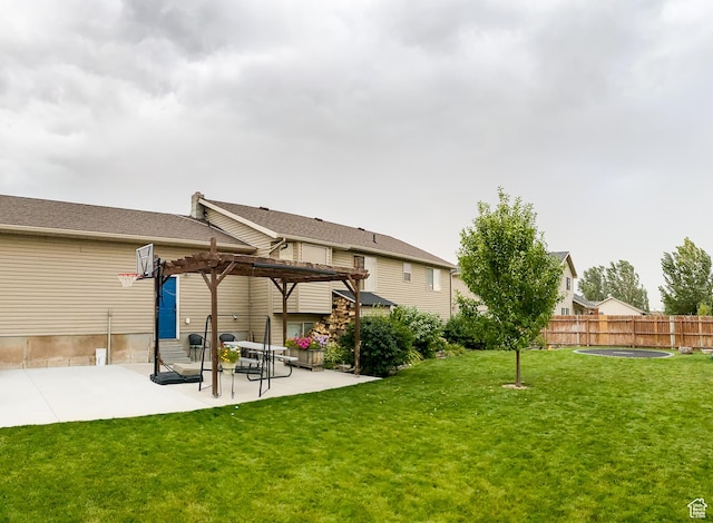 496 S 3rd E, Preston, ID 83263 - view of yard featuring a pergola and a patio