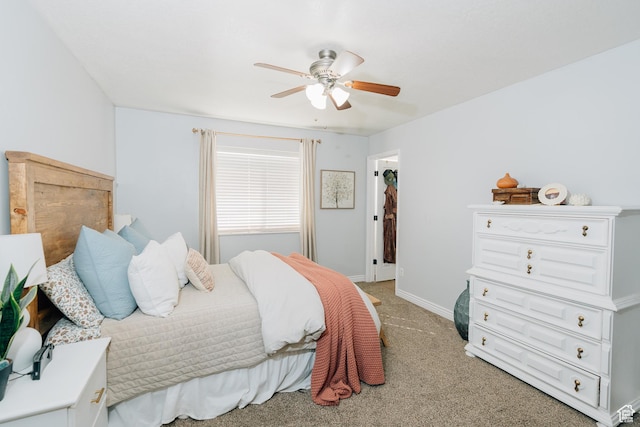 496 S 3rd E, Preston, ID 83263 - bedroom featuring light carpet and a ceiling fan
