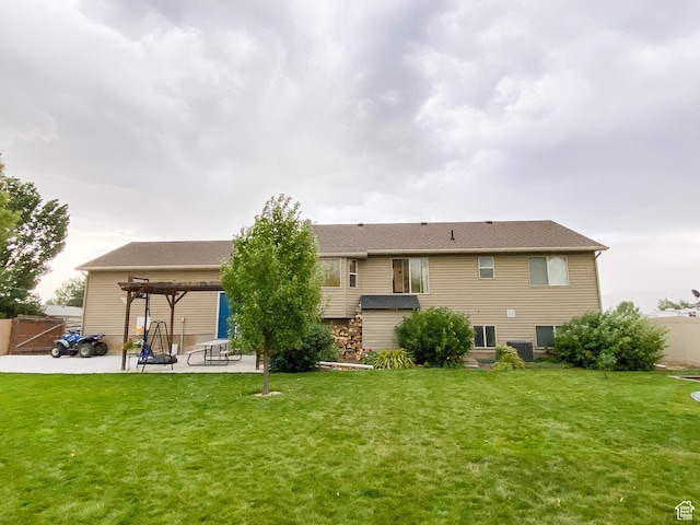 496 S 3rd E, Preston, ID 83263 - rear view of house with a patio and a pergola