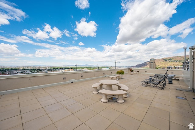 48 W 300 S Unit 903, Salt Lake City, UT 84101 - view of patio / terrace featuring a mountain view