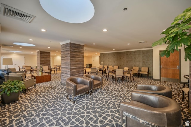 48 W 300 S Unit 903, Salt Lake City, UT 84101 - community lobby with ornamental molding and recessed lighting