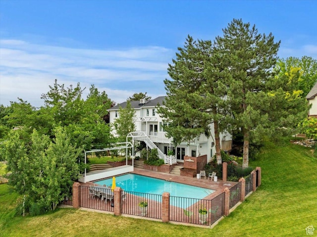 1074 E Raymond Rd, Fruit Heights, UT 84037 - view of pool with stairs and a patio