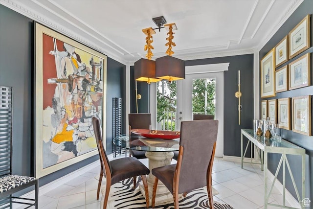 1074 E Raymond Rd, Fruit Heights, UT 84037 - dining room featuring crown molding and light tile patterned floors