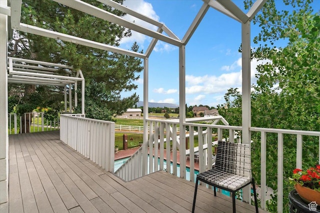 1074 E Raymond Rd, Fruit Heights, UT 84037 - wooden terrace with an outdoor pool