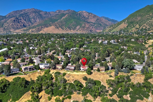 8216 S Scandia Way, Sandy, UT 84093 - aerial view of property and surrounding area with a mountainous background