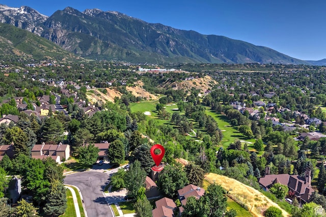 8216 S Scandia Way, Sandy, UT 84093 - aerial overview of property's location featuring a mountainous background and nearby suburban area