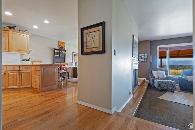 8216 S Scandia Way, Sandy, UT 84093 - hall with light wood-type flooring and recessed lighting