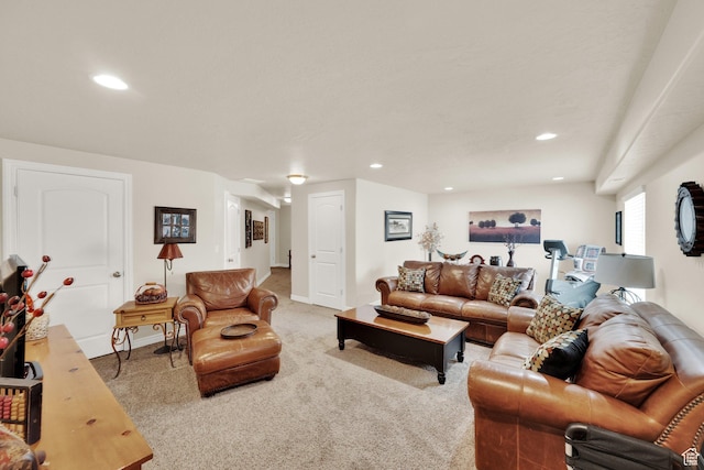 3951 W Sage Blossom Way S, Jordan, UT 84009 - living area with carpet floors and recessed lighting