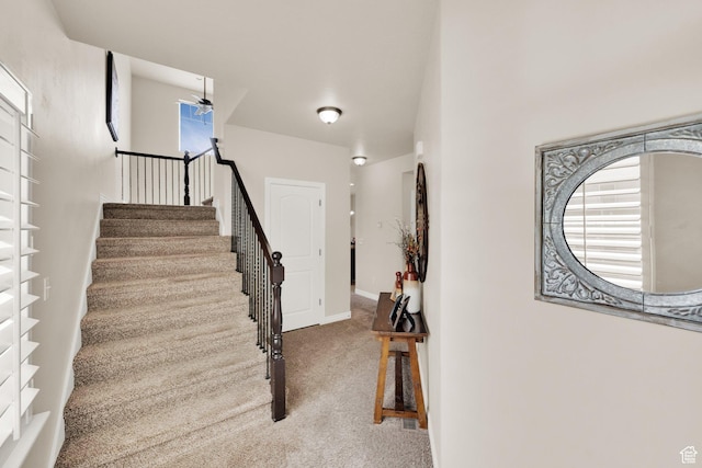 3951 W Sage Blossom Way S, Jordan, UT 84009 - stairway featuring carpet flooring