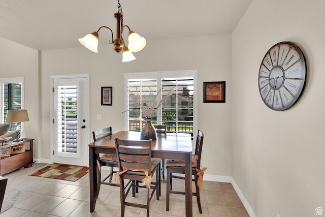 3951 W Sage Blossom Way S, Jordan, UT 84009 - dining space with a chandelier and light tile patterned floors